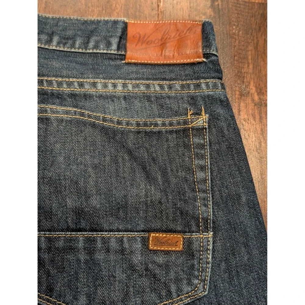 Woolrich Jeans Mens 40x32 Blue Denim Straight Leg Classic‎ Five Pocket Dark Wash